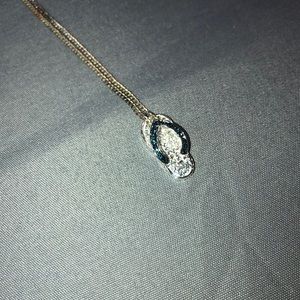 Diamond Flip Flop Necklace
